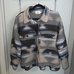 BKE Southwestern Style Jacket in Gray and Blue (Never Worn)